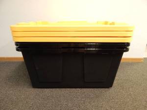 lot 6 image: Set of 3 Greenmade Storage Bins with Lid, 27 Gallon