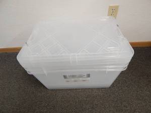 lot 10 image: Set of 3 Greenmade Instaview 45 Quart Multi-Use Storage Bins