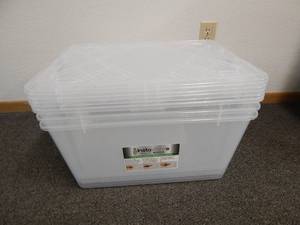 lot 11 image: Set of 3 Greenmade Instaview 45 Quart Multi-Use Storage Bins