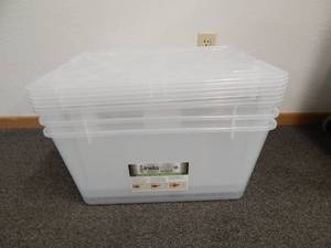 lot 18 image: Set of 3 Greenmade Instaview 45 Quart Multi-Use Storage Bins