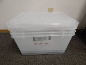 lot 33 image: Set of 3 Greenmade Instaview 45 Quart Multi-Use Storage Bins