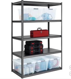 lot 52 image: Gorilla 5-Shelf Heavy-Duty Industrial Rack Z-Beam Steel Shelving No box