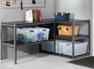 lot 19 image: Gorilla 5-Shelf Heavy-Duty Industrial Rack Z-Beam Steel Shelving