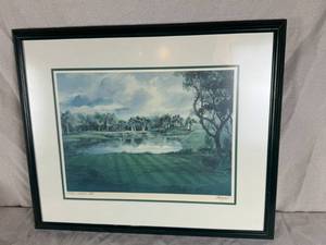 lot 23 image: Golf Course Framed Print