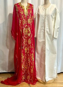 lot 63 image: Set of 2 Traditional Ukrainian Long Robe Dresses with Embroidery