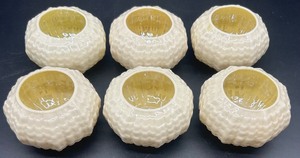 lot 177 image: Set of 6 Belleek Limpet Pattern Porcelain Bowls