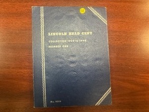 lot 68 image: Wheat Penny Set 1909 to 1940 (74 of 89 coins) Many Semi-Key Dates  Wholesale Price Guide for G4 $58.00