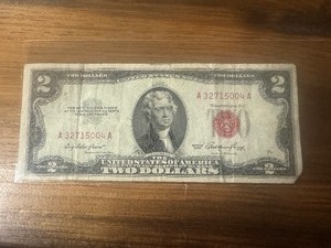 lot 94 image: 1953 Red Seal $2 Bill