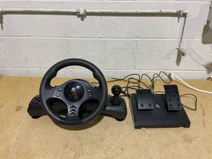 lot 98 image: SUBSONIC Superdrive - GS750 racing steering wheel with pedals, paddles, shifter and vibration for Xbox Serie XS, PS4, Xbox One, PS3, PC (programmable for all games)