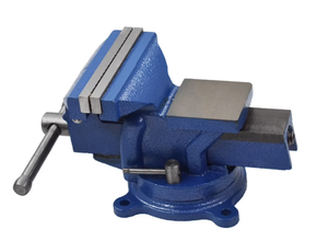 lot 103 image: Findmall 6 in. Steel Workshop Bench Vise Blue Swivel Base