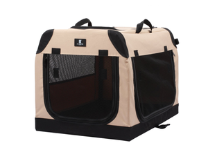 lot 126 image: X-ZONE PET Foldable, Sturdy and Durable and Soft Dog Crate Pet Kennels with 3-Door