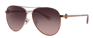 lot 50 image: Coach HC7128 9331U8 Sunglasses Womens Shiny Rose GoldBrown Pink Gradient 58mm