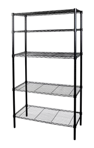 lot 131 image: Hyper Tough 5-Tier Wire Storage Shelves, Black