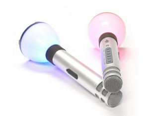 lot 166 image: Singing Machine SMM478 2-Pk. Duet Karaoke Microphones with Portable Bluetooth Speaker