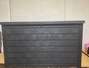lot 73 image: Keter XXL 230 Gallon Plastic Deck Storage Container Box Outdoor Patio Garden Furniture 870 Liters