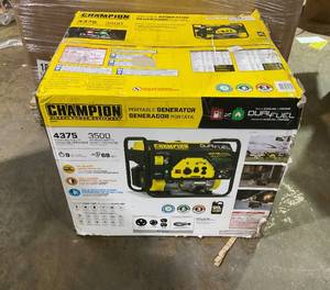 lot 1 image: Champion 3500 W Gas Portable Generator