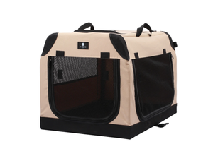 lot 187 image: X-ZONE PET Foldable, Sturdy and Durable and Soft Dog Crate Pet Kennels with 3-Door for Dogs and Cats for Indoor&Outdoor