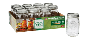 lot 188 image: LOT OF 2  11 pk Ball 16 oz Mason Jars Regular Mouth Pint Canning Jars with Lids and Rings, Bulk Ball Jars for Canning Jam, Jelly, Tomato Sauce, and Preserves