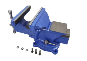 lot 184 image: Techtongda 8 Small Bench Vice Table Vice Cast Steel Anvil Bench Vise with Swivel Locking Base
