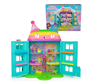 lot 28 image: Gabbys Dollhouse, 25 Tall Celebration Dollhouse with Toy Figures, Furniture & Sound Effects