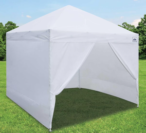 lot 35 image: E-Z UP 10 x 10 Commercial Canopy w Walls Damaged
