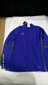lot 31 image: 3 Adidas Youth Jackets XS Blue MSRP $90