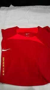 lot 190 image: 2 Nikes Mens Large Red Slim-Fit Soccer Shirt MSRP $154