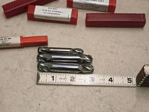 lot 886 image: Lot of (3) Shars 4 Flute Double End Stub Ball End Mill - 12 (x2), 38 (x1)