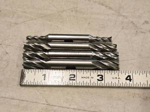 lot 872 image: Lot of (4) 4 Flute Double Sided End Mill - 316x38 (x1), 516x38 (x2), 38x38 (x1)