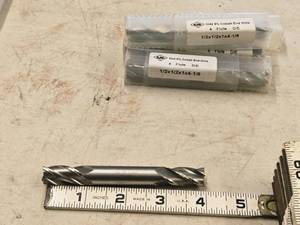 lot 863 image: Lot of (4) Allied Machine & Engineering 8% Cobalt 4 Flute Double Sided Cobalt End Mill - 12x12x1x4-18