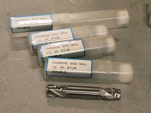 lot 832 image: Lot of (4) 4 Flute Double-Sided Carbide End Mill - 12