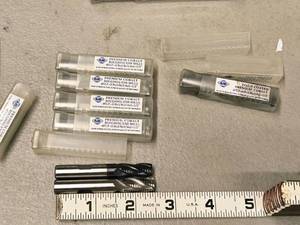 lot 889 image: Lot of (7) Allied Machine & Engineering Premium Cobalt 4 Flute Roughing End Mill - 38x38x34x2-12
