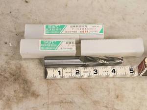 lot 900 image: Lot of (2) SWT HSS-A1 3 Flute 3-degree Carbide End Mill - 10x16x52x114