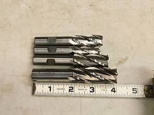 lot 913 image: Lot of (4) 4 Flute Carbide End Mill - 1316, 58, 2332, 12