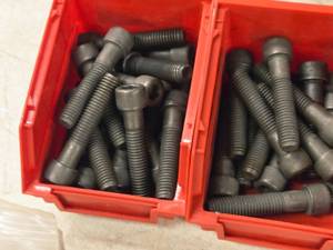 lot 954 image: Lot of (2 Plastic Bins) Hex Socket Head Cap Screws - 12x2-12