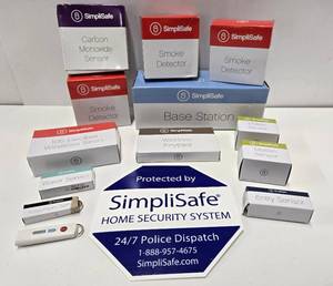 lot 129 image: Group of Brand New SIMPLI SAFE Security Items Sensors etc