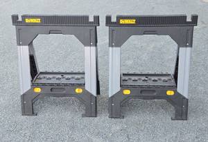 lot 132 image: Pair of DEWALT Sawhorses
