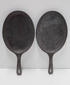 lot 110 image: Pair of Cast Iron LODGE Oval Skillets