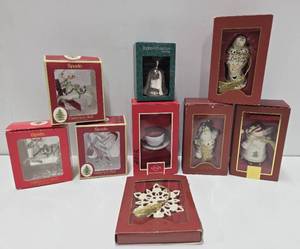 lot 113 image: Group of Mint in Box Spode, Lenox, Reed & Barton Christmas Items