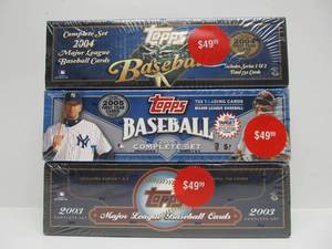 lot 61 image: Factory Sealed Topps Baseball Card Sets - 2003, 2004, 2005