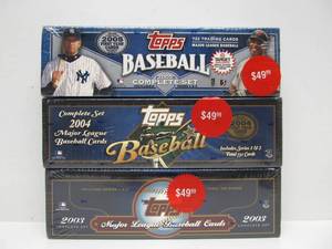 lot 59 image: Factory Sealed Topps Baseball Card Sets - 2003, 2004, 2005