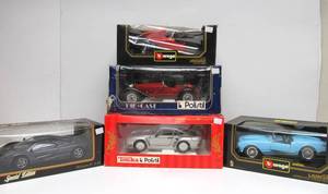 lot 64 image: Lot of 5 Mint in Box Diecast Metal European Sports Cars