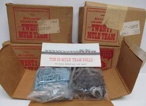 lot 16 image: 5 Brand New Sealed Vintage Western Model Kits - 20 Mule Team 