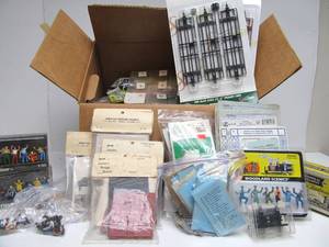 lot 25 image: LARGE Lot of Brand New On30 Scale Railroad Layout Accessories People Buildings etc