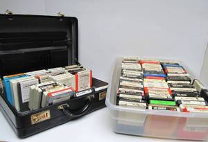 lot 28 image: LARGE Lot of Vintage 8-TRACK Cassette Tapes