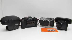 lot 34 image: Estate Lot of 2 Nice Vintage Film Cameras - Nishica & Fujica