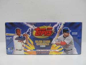 lot 41 image: Factory Sealed Topps Baseball Card Set - 2000 Both Series 1 & 2