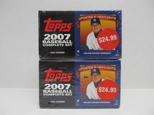 lot 43 image: (2) Factory Sealed Topps Baseball Card Sets - 2007