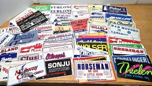 lot 144 image: LARGE Lot of Vintage Auto Dealership License Plates