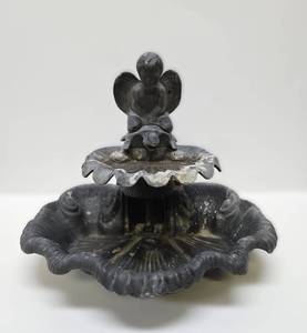 lot 177 image: Cast Metal Fountain with Cherub  Angel